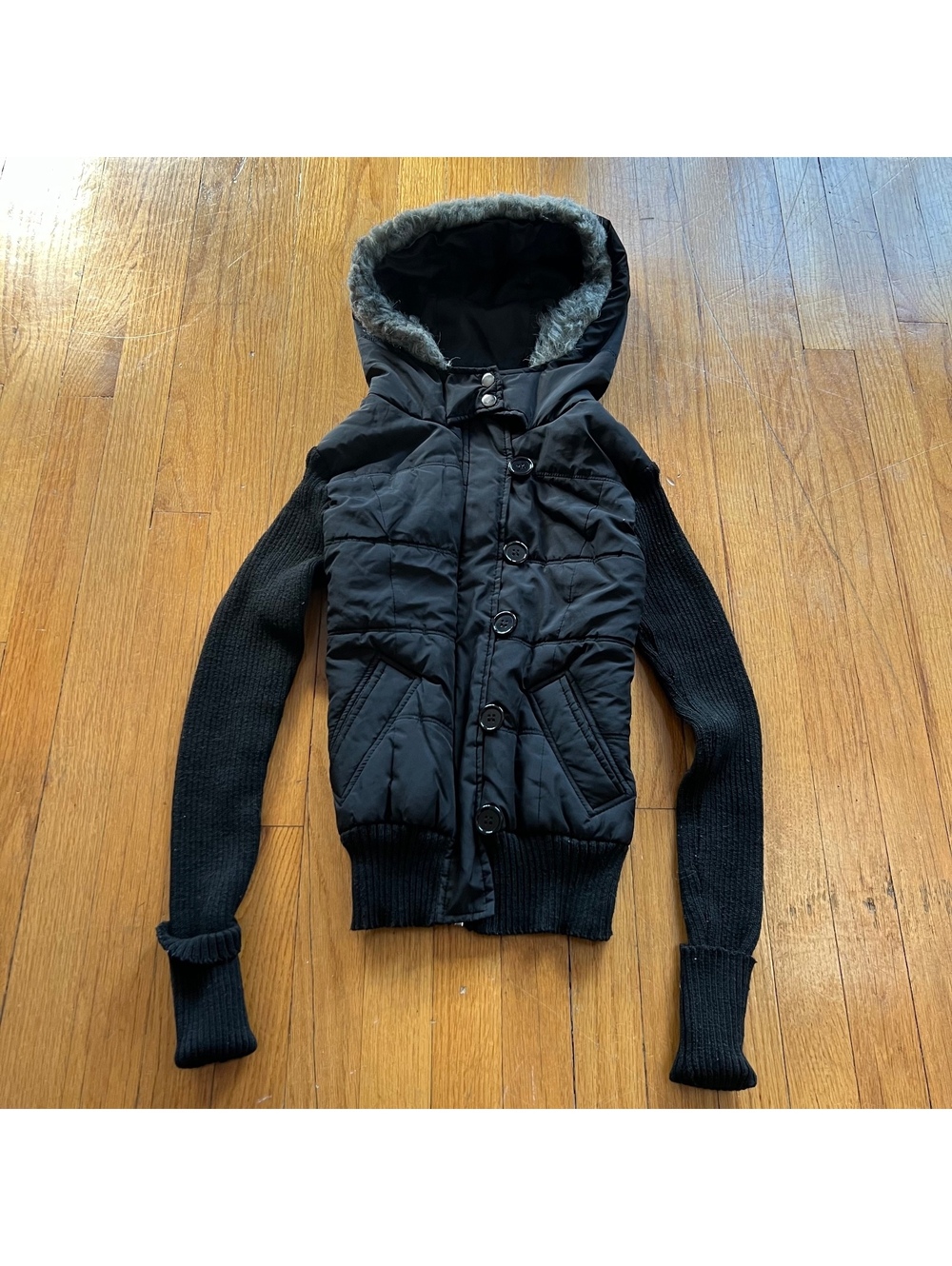 Vintage Y2K fitted fur lined puffer jacket